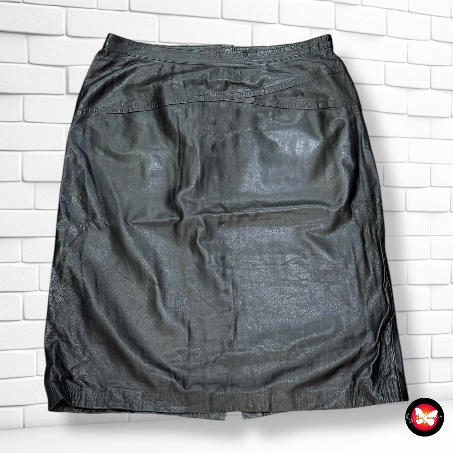 **HOY** Falda de piel vintage DANIEL LAGO Talla XL