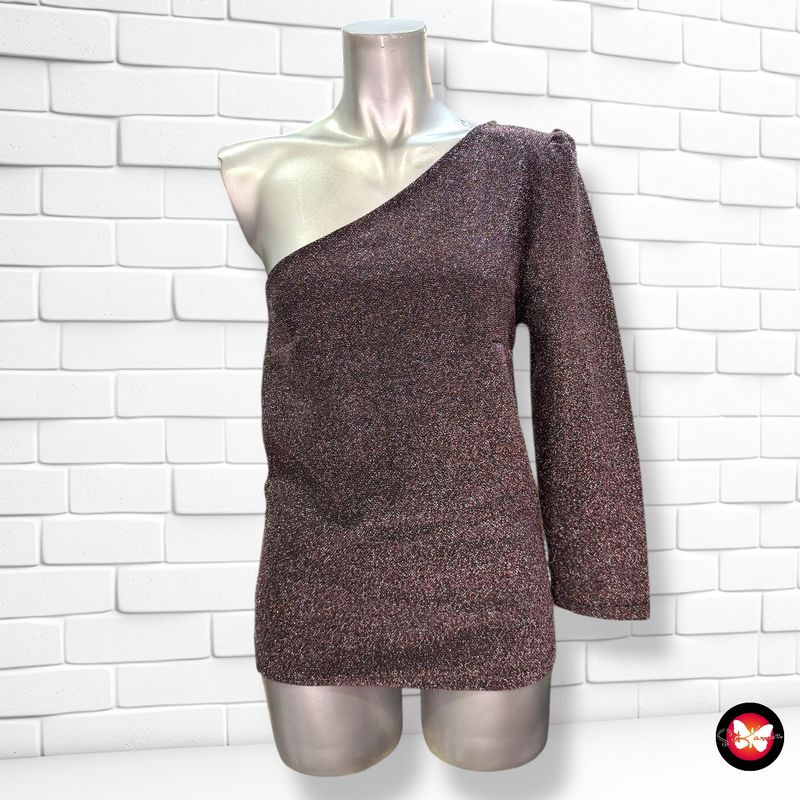 **HOY** Blusa de noche con lurex y escote asimétrico Talla L