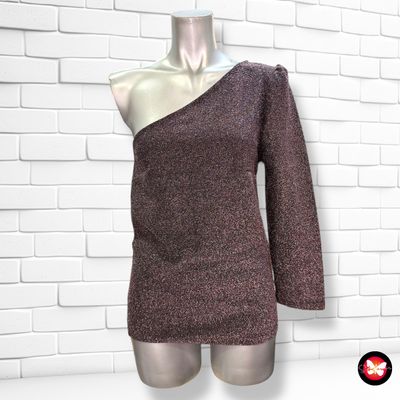 **HOY** Blusa de noche con lurex y escote asimétrico Talla L