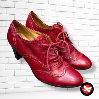 **HOY** Zapatos de piel de tacón con cordones GABOR T39,5 (6,6UK)