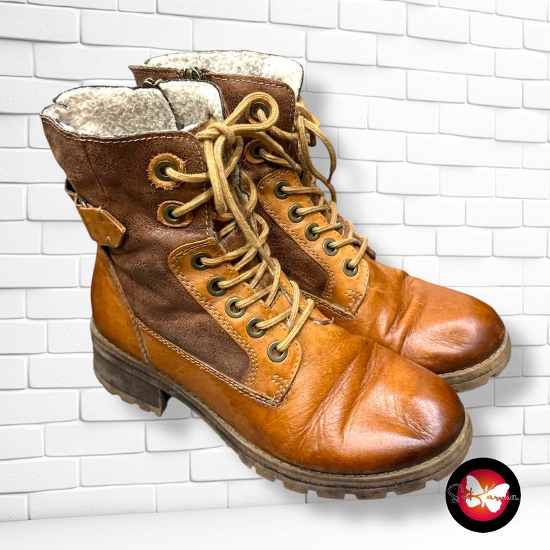**HOY** Botines de piel con borreguito TAMARIS T37