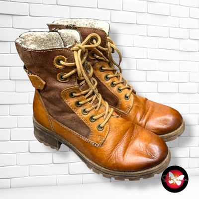**HOY** Botines de piel con borreguito TAMARIS T37