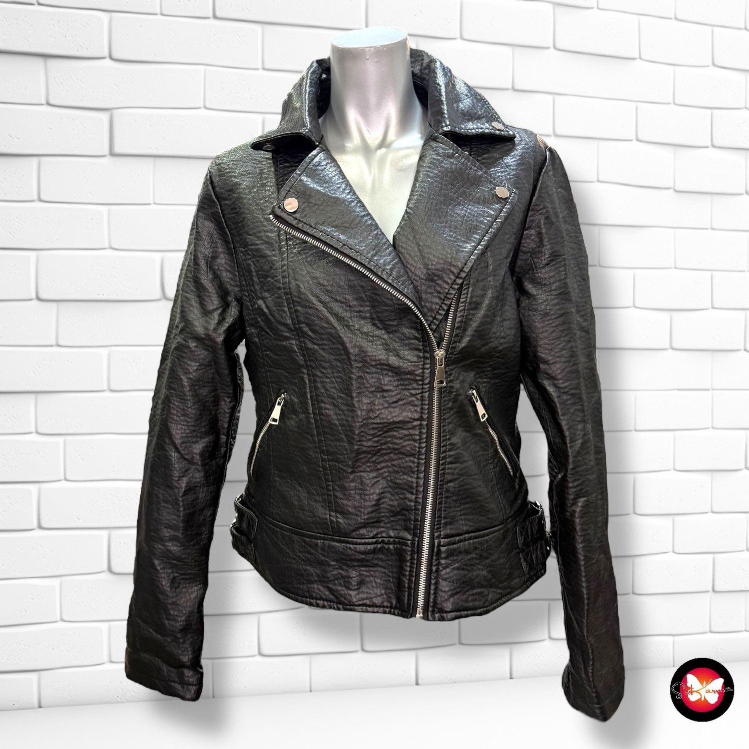 **HOY** Cazadora biker de piel sintética Talla L