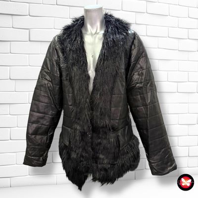 **HOY** Cazadora de piel sintética con pelo Talla XL