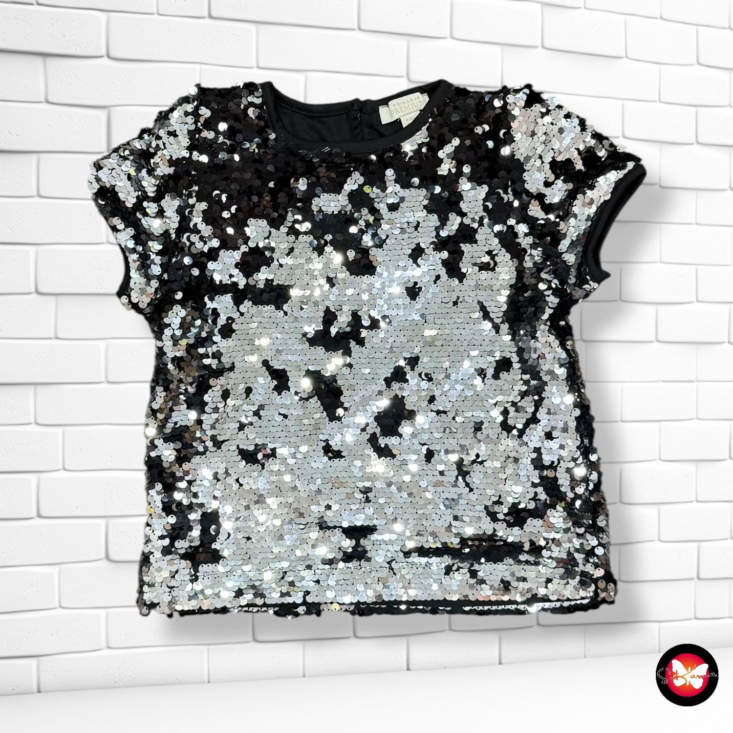 **HOY** Blusa de noche de lentejuelas PRIMARK PREMIUM Talla 8-9 años