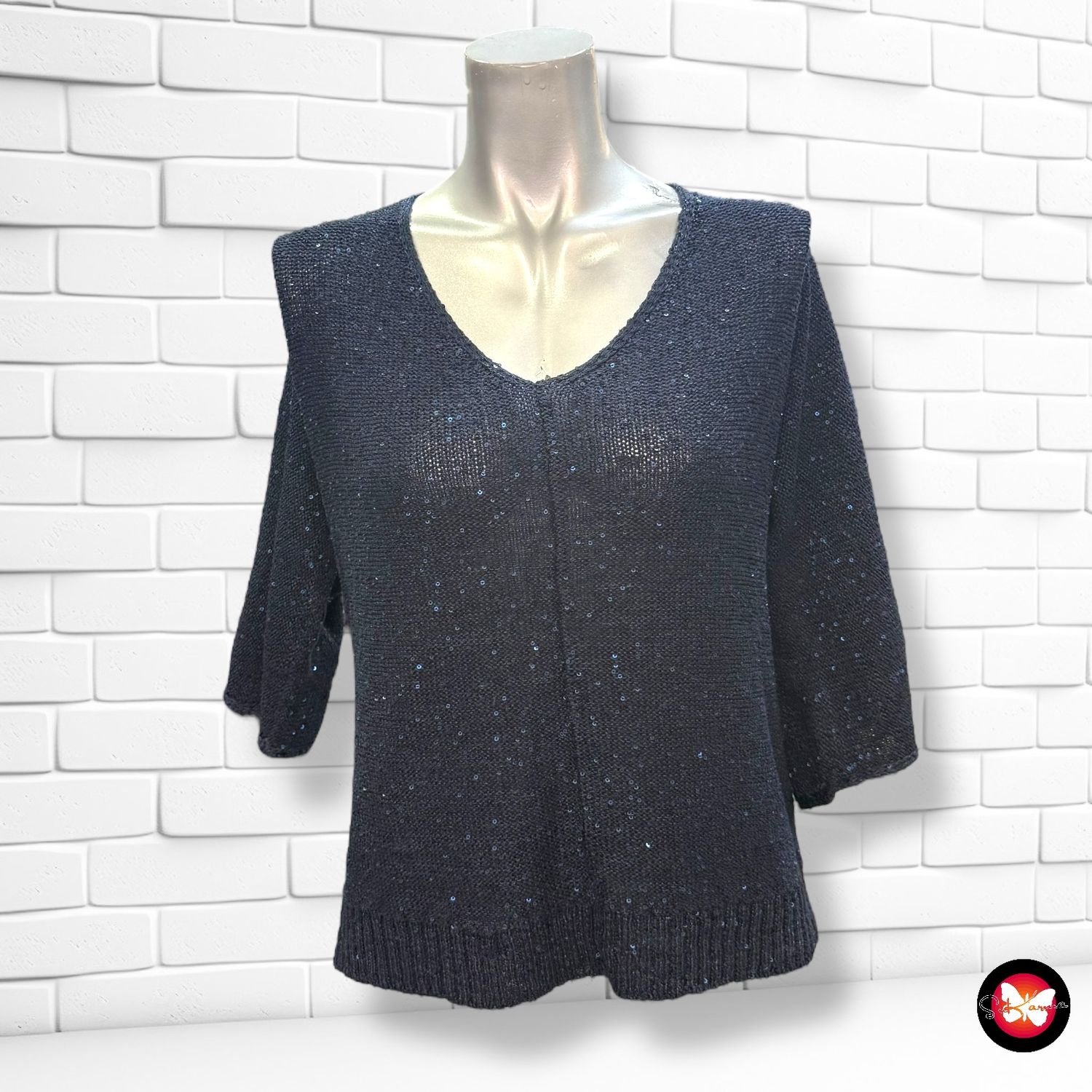 Jersey de media manga con lentejuelas AMICHI Talla M