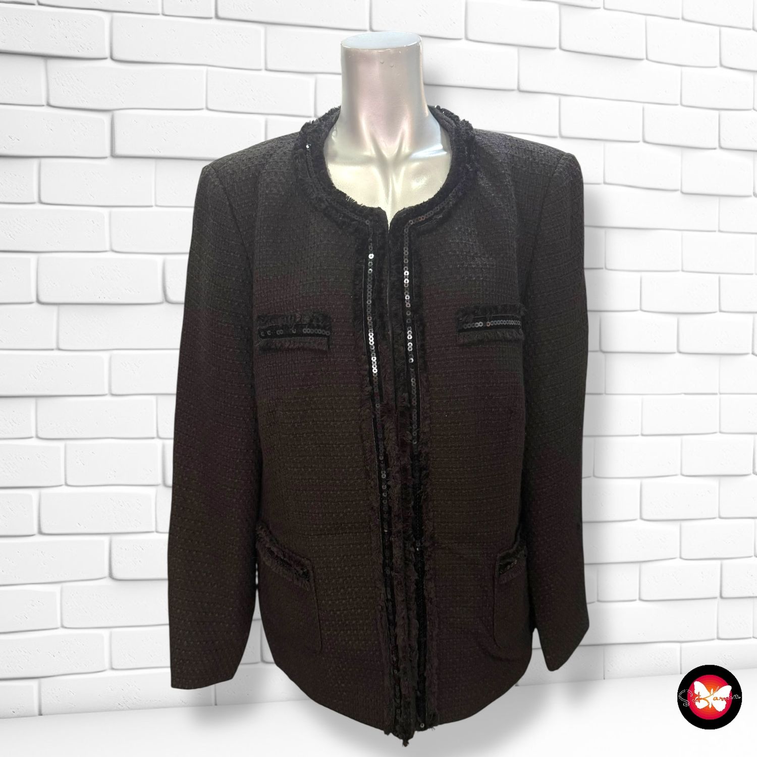 Chaqueta tipo tweed con brillo YOUR SIXTH SENSE Talla 46
