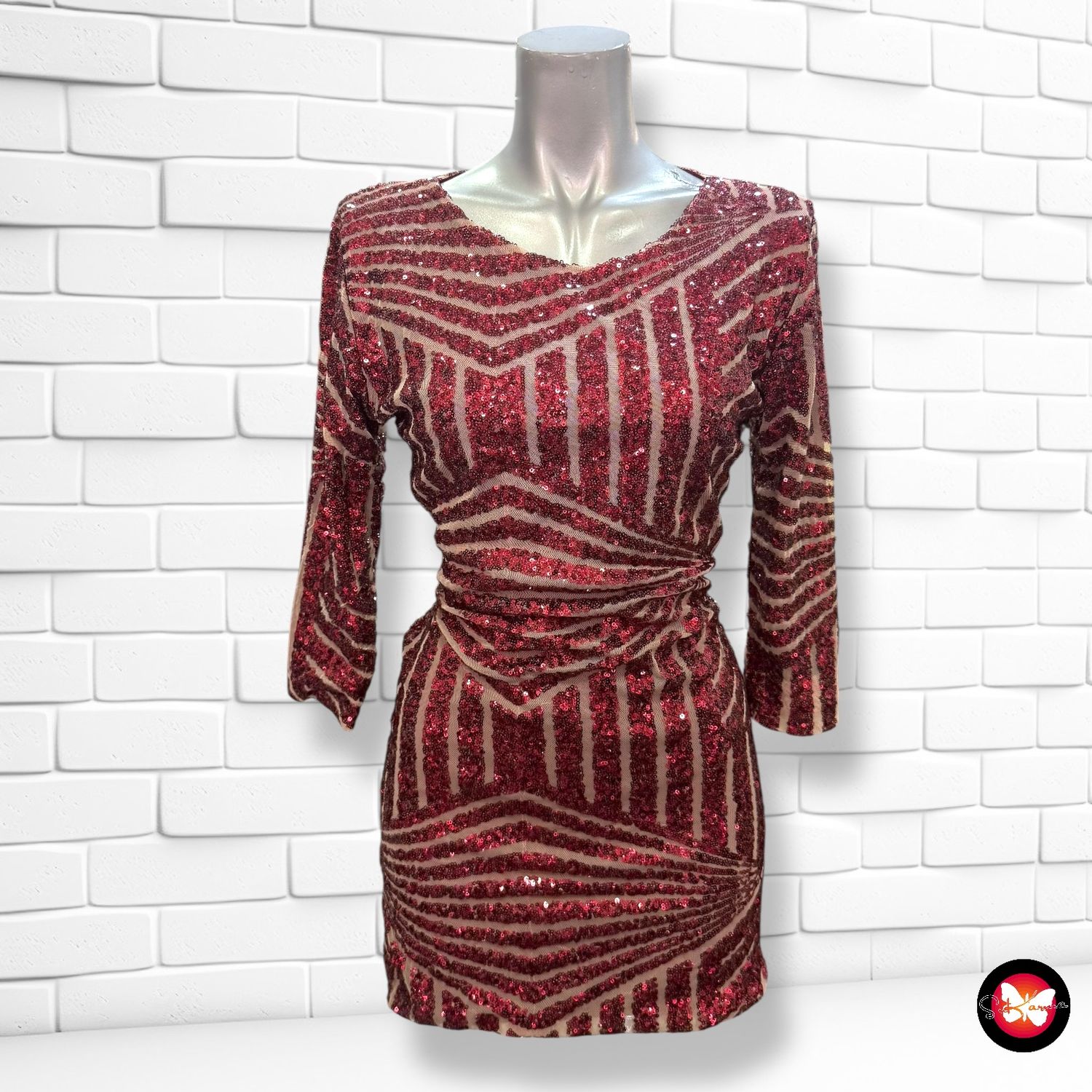 **HOY** Vestido de noche de lentejuelas Talla S