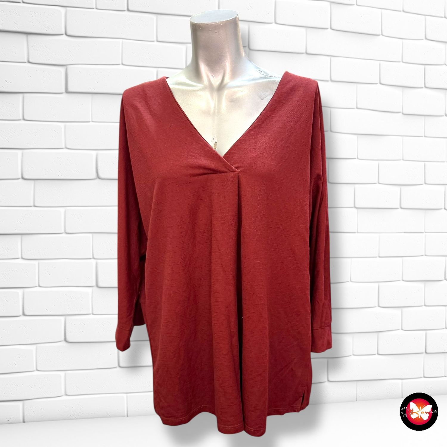 Blusa de media manga VIOLETA by MANGO Talla M