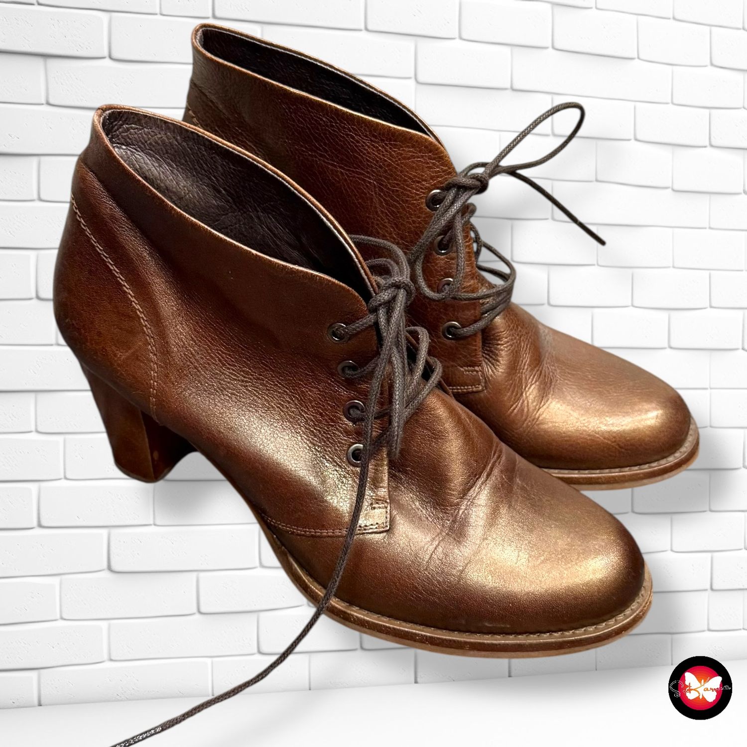 Botines de tacón con cordones ZINDA T37