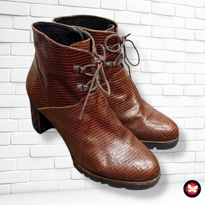 Botines de piel efecto serpiente ZINDA T38