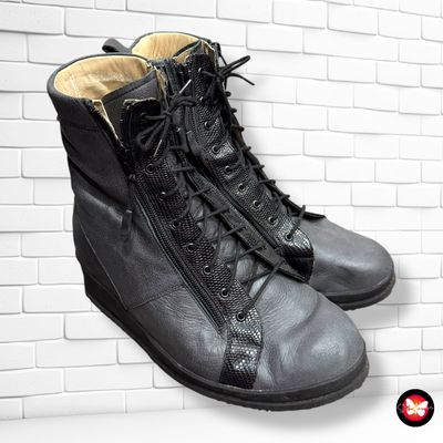 Botines con cremalleras y cordones T39/40