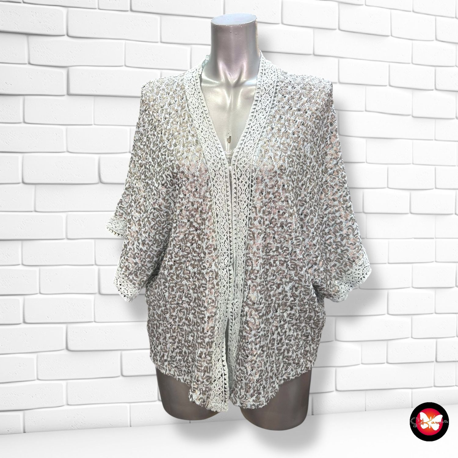 **HOY** Kimono de lentejuelas Talla Única
