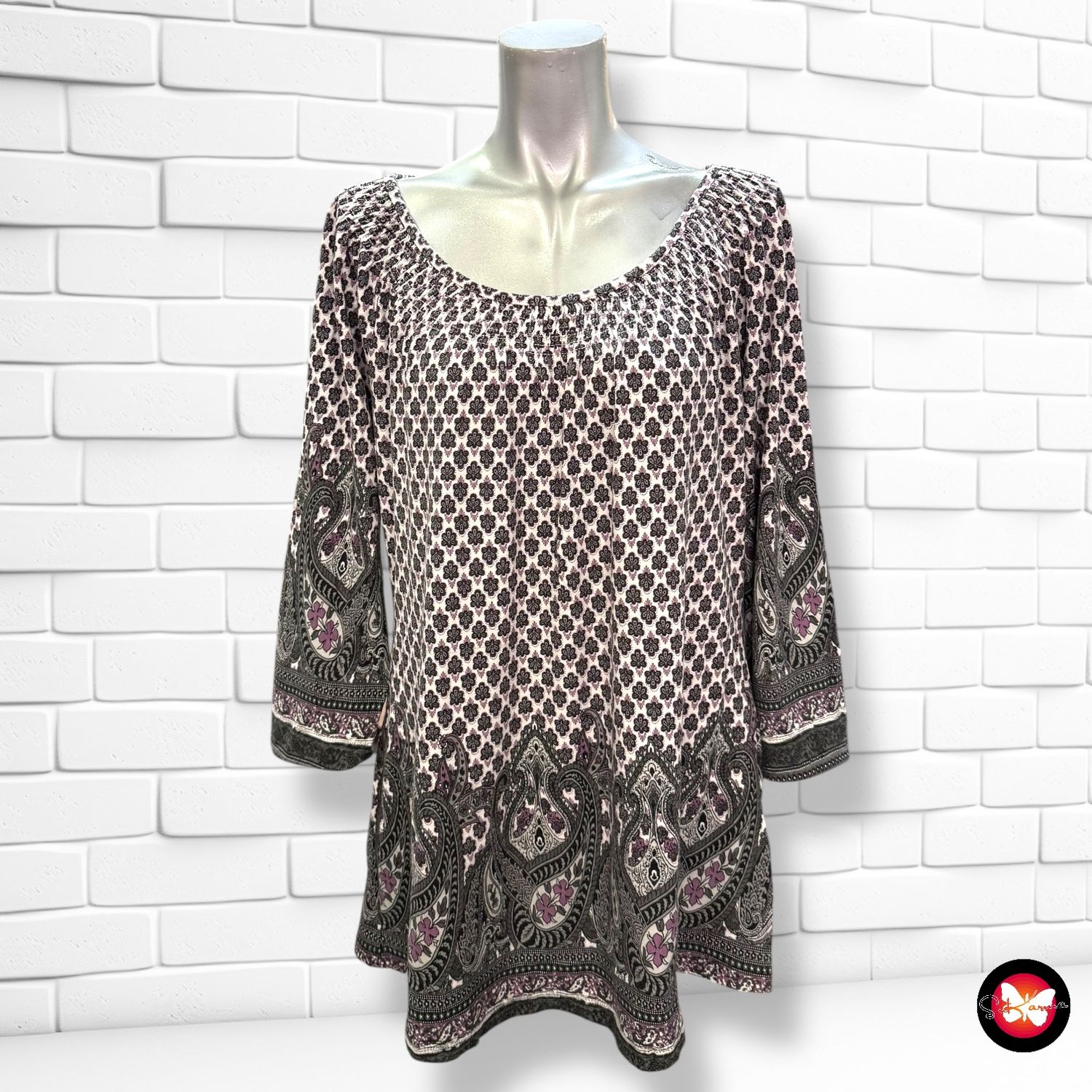 **HOY** Blusa de media manga YESSICA Talla XL