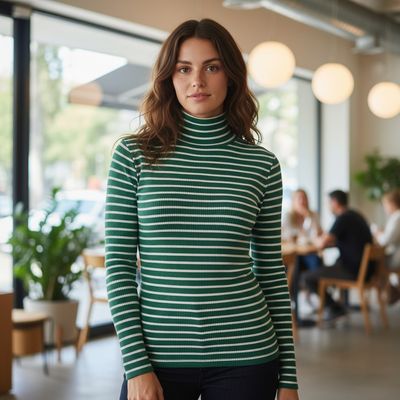 Camiseta canalé de rayas ESPRIT Talla XL