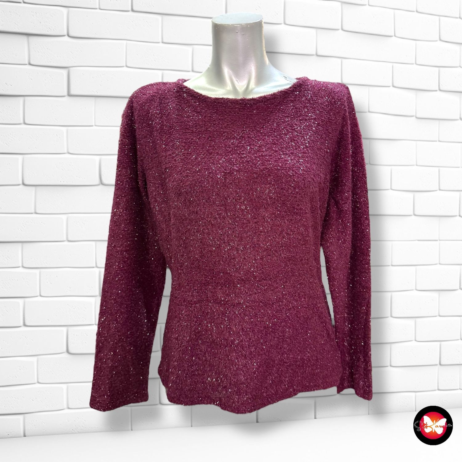 Jersey de manga larga con brillo Talla M