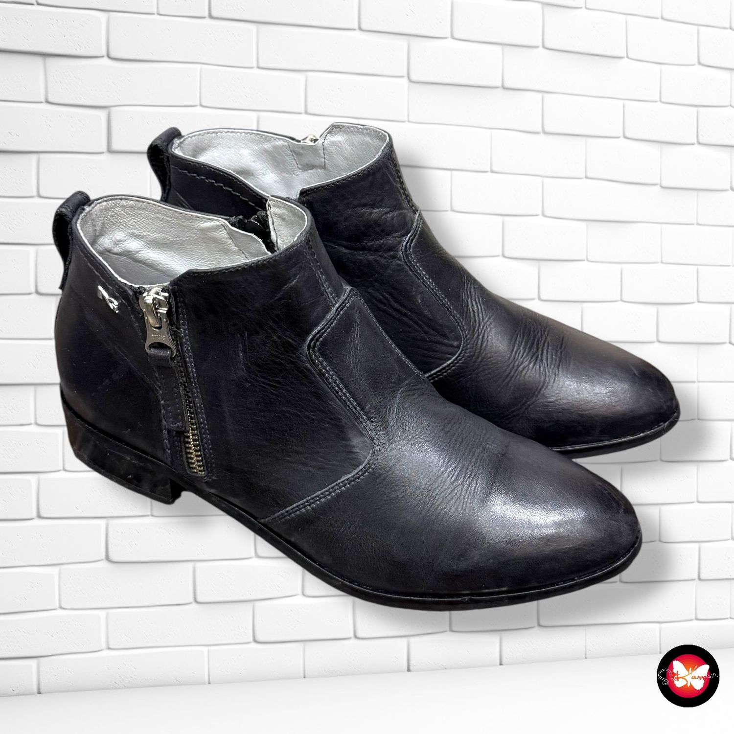Botines de piel NERO GIARDINI T38