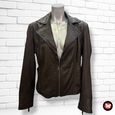 Cazadora de piel STRADIVARIUS Talla L