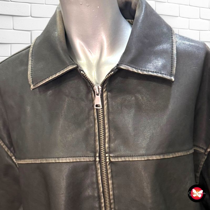 Cazadora de piel sintética STRADIVARIUS Talla S