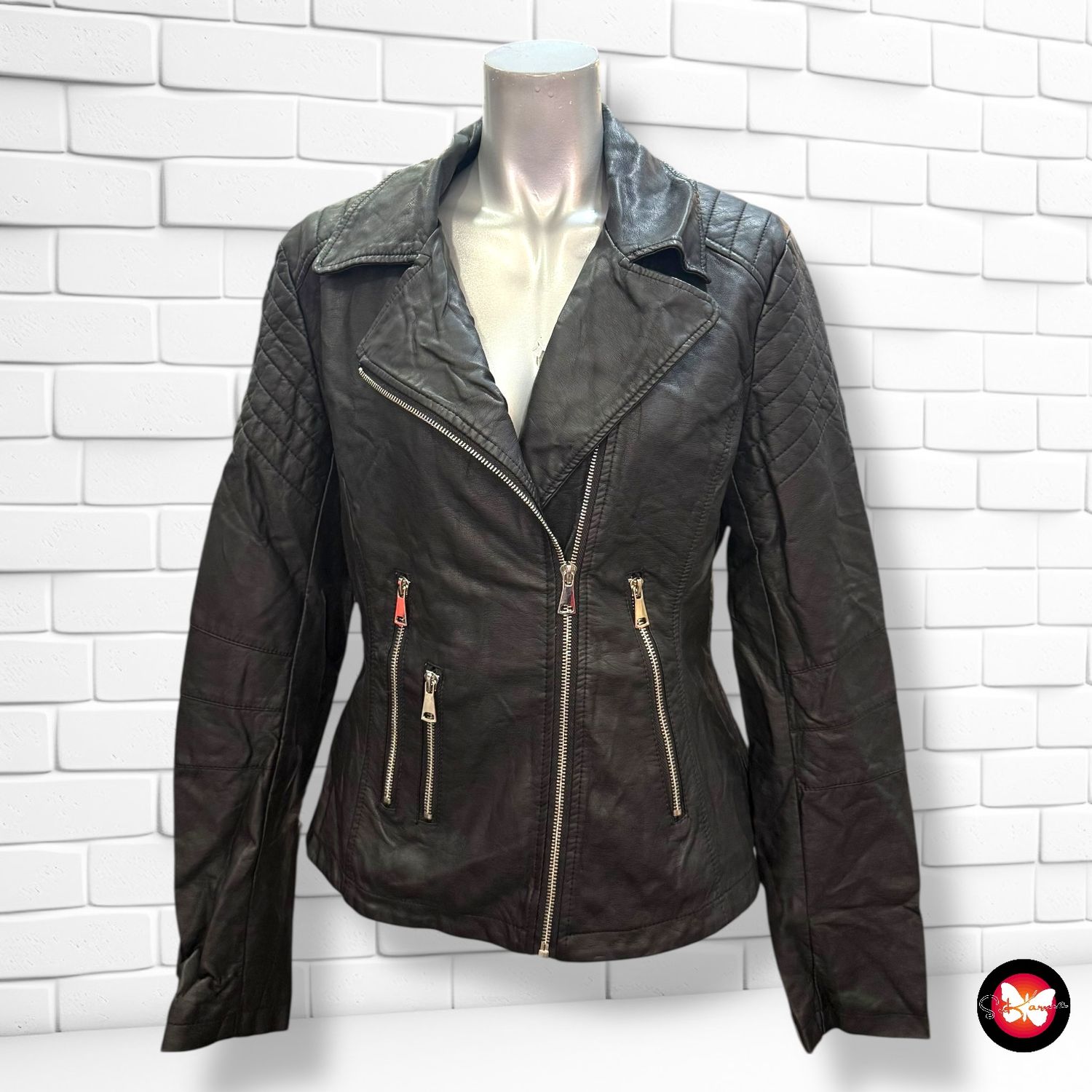 Cazadora de piel sintética KING OF FASHION Talla L