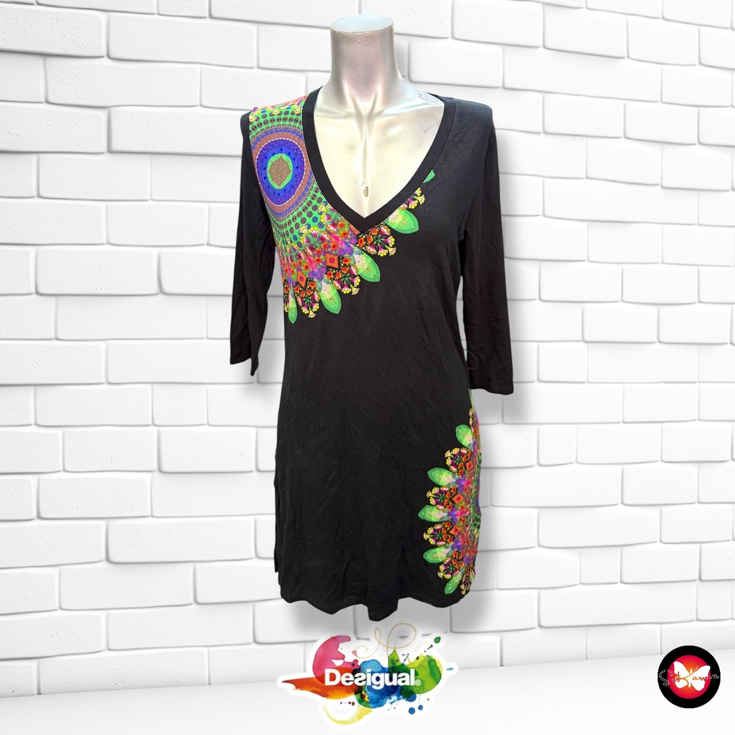 Vestido de media manga DESIGUAL Talla S