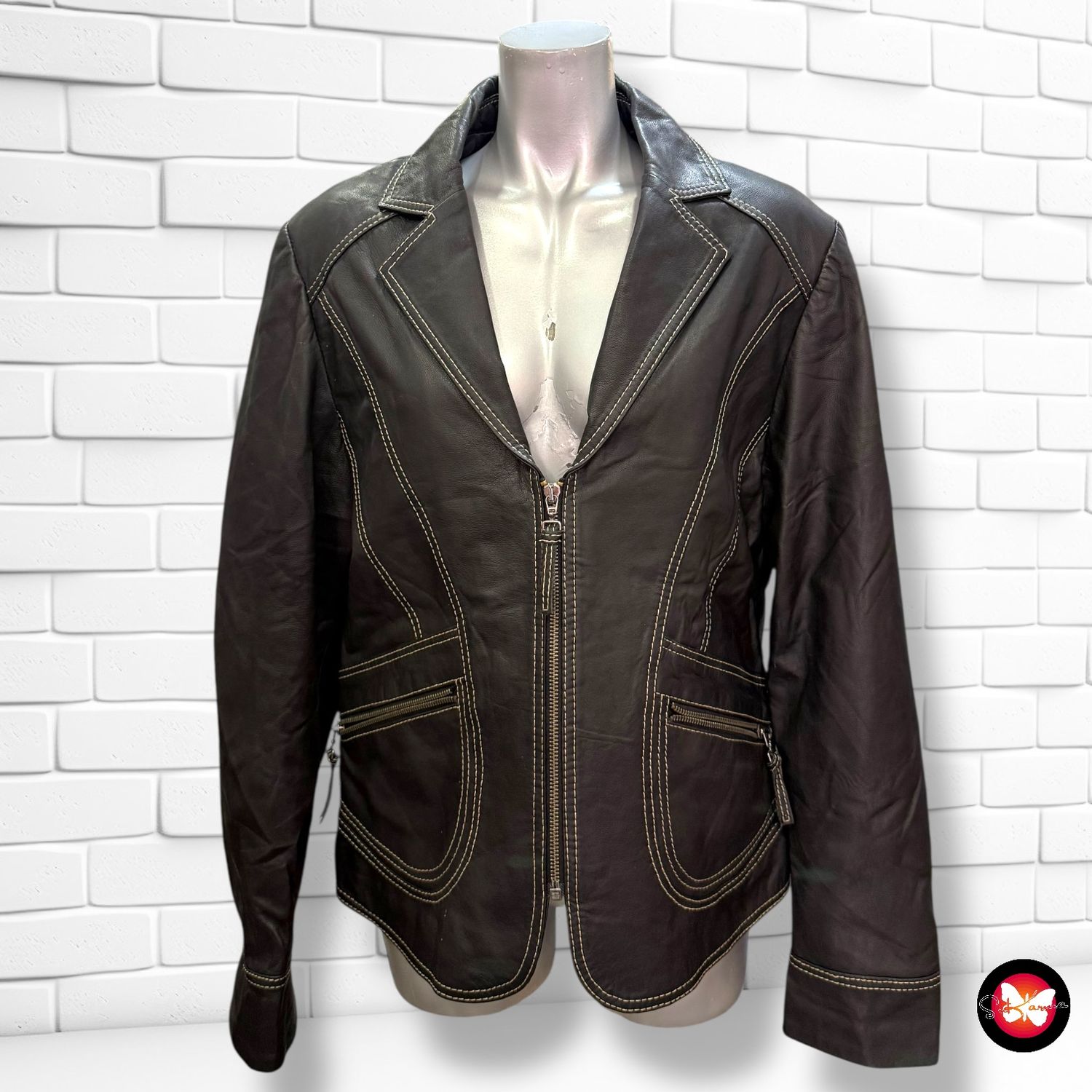 Cazadora de piel BONCETTI Talla 44