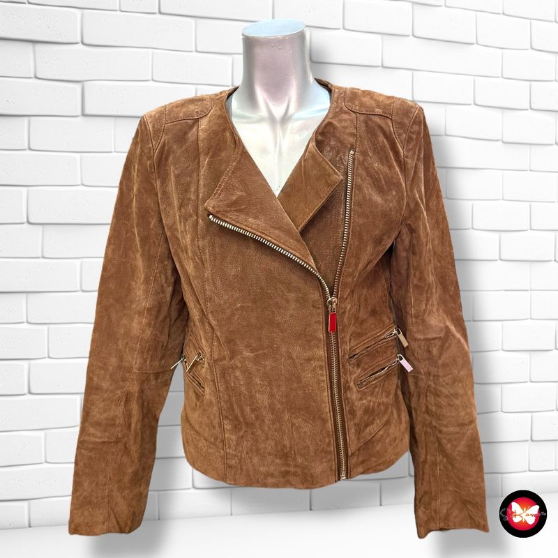 Cazadora biker de ante MANGO Talla M (pequeña)