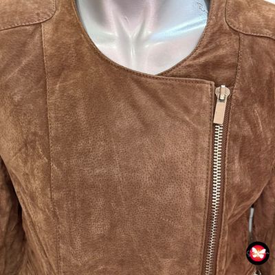 Cazadora biker de ante MANGO Talla M (pequeña)