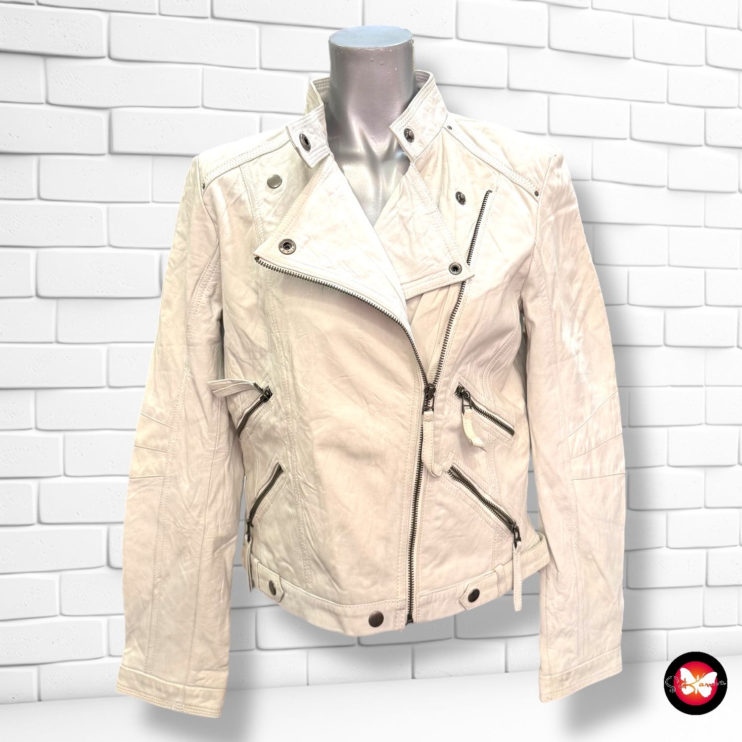 Cazadora de piel ZARA Talla M