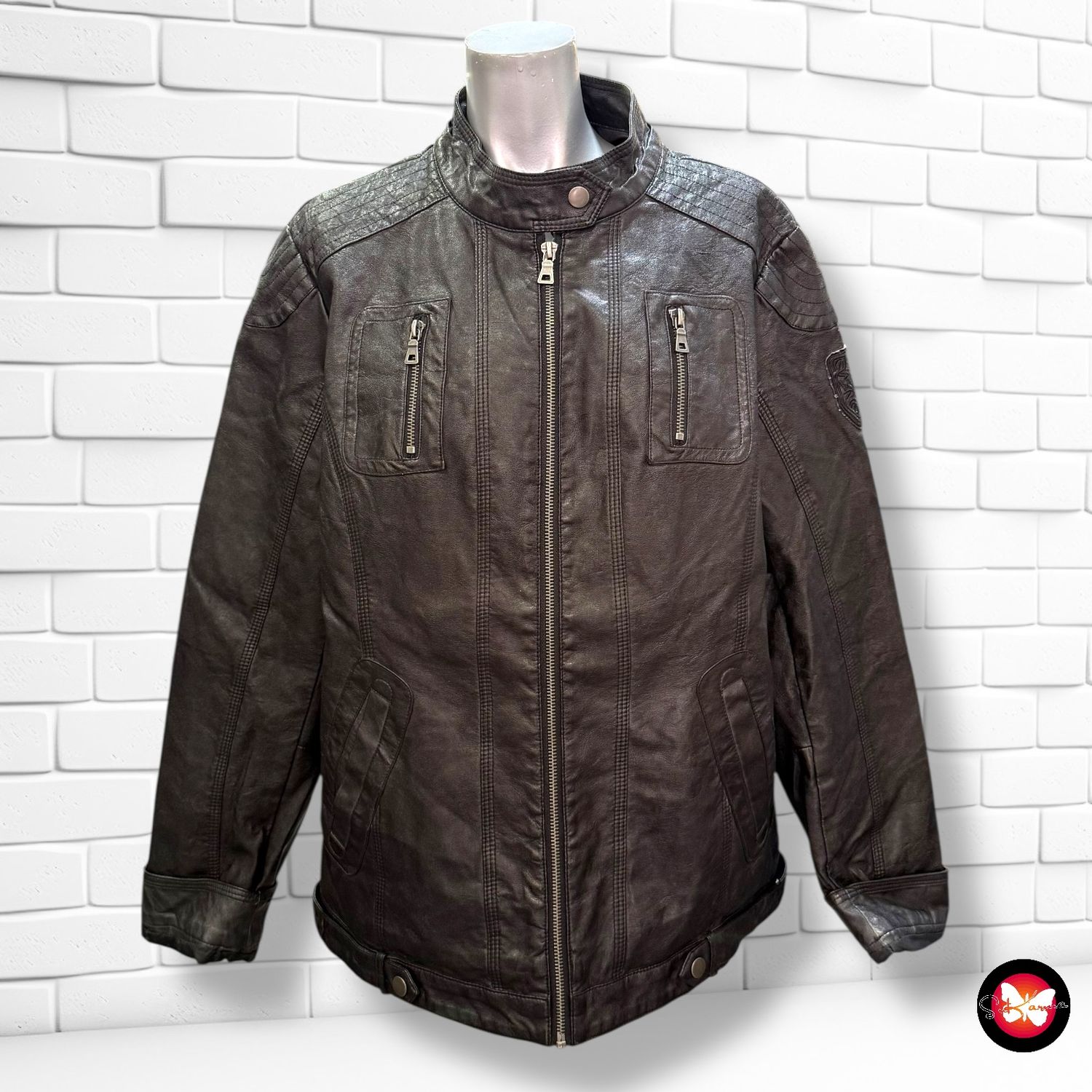 Cazadora de piel sintética JOHN BANER Talla 46