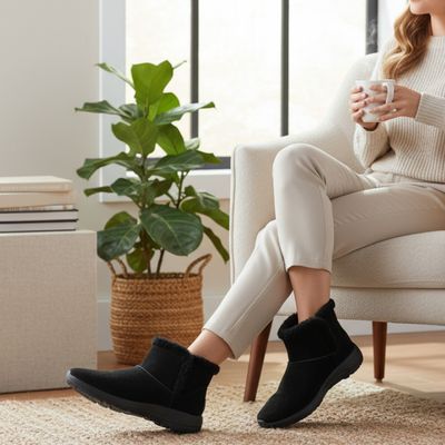 Botines de ante con pelito SKECHERS T37