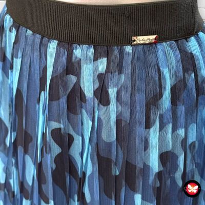 **HOY** Falda larga plisada de tul estampado militar SOPHIA PERLA Talla 40