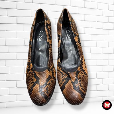 **HOY** Zapatos de tacón de piel efecto serpiente GABOR T39 (6UK)