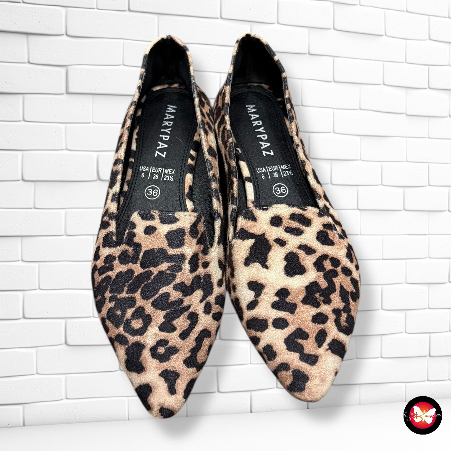 **HOY** Manoletinas de punta estampado leopardo MARYPAZ T36