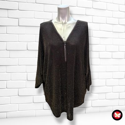 **HOY** Blusa de noche con lurex corte mariposa Talla Única Grande