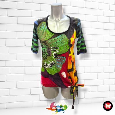 **HOY** Camiseta de manga corta con lazo DESIGUAL Talla M