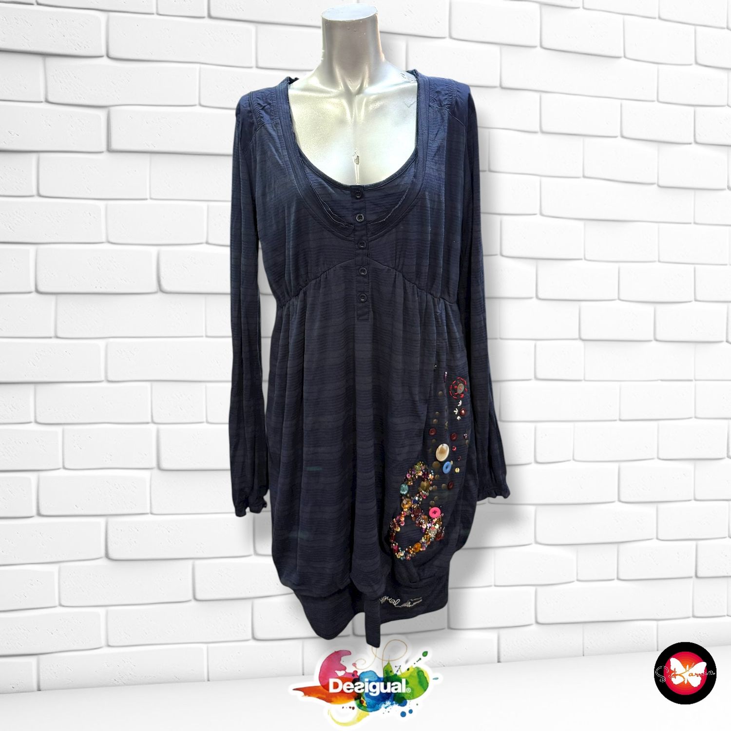 Vestido de manga larga DESIGUAL Talla XL