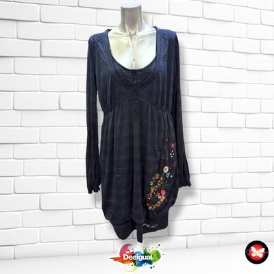 **HOY** Vestido de manga larga DESIGUAL Talla XL