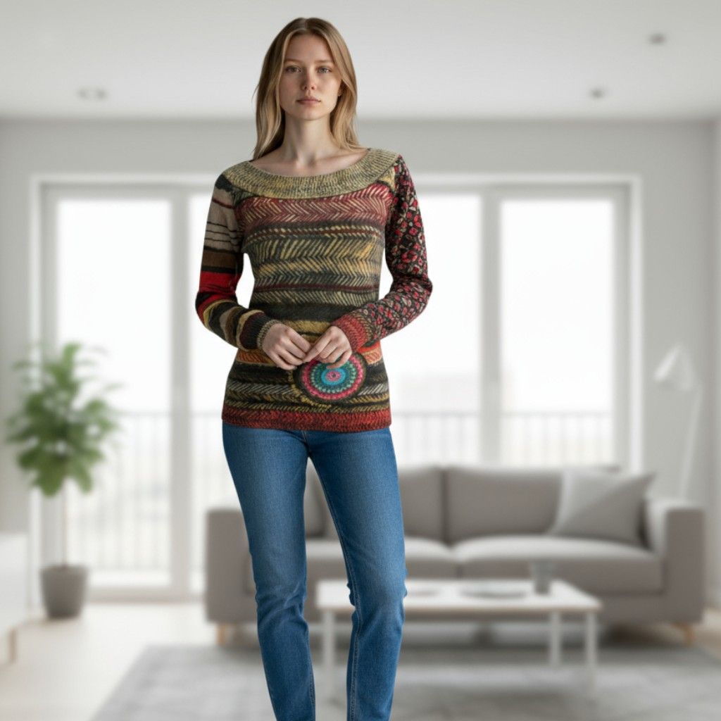 **HOY** Jersey escote barco DESIGUAL Talla M