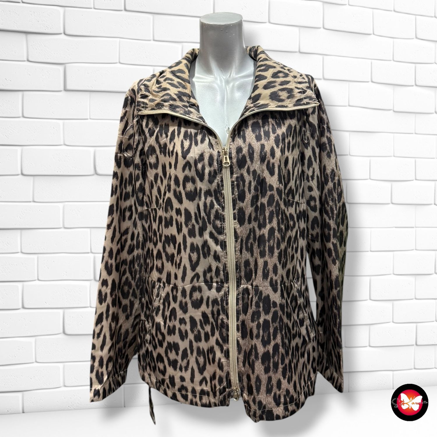 Chaqueta cortavientos de leopardo BETTY BARCLAY Talla 42