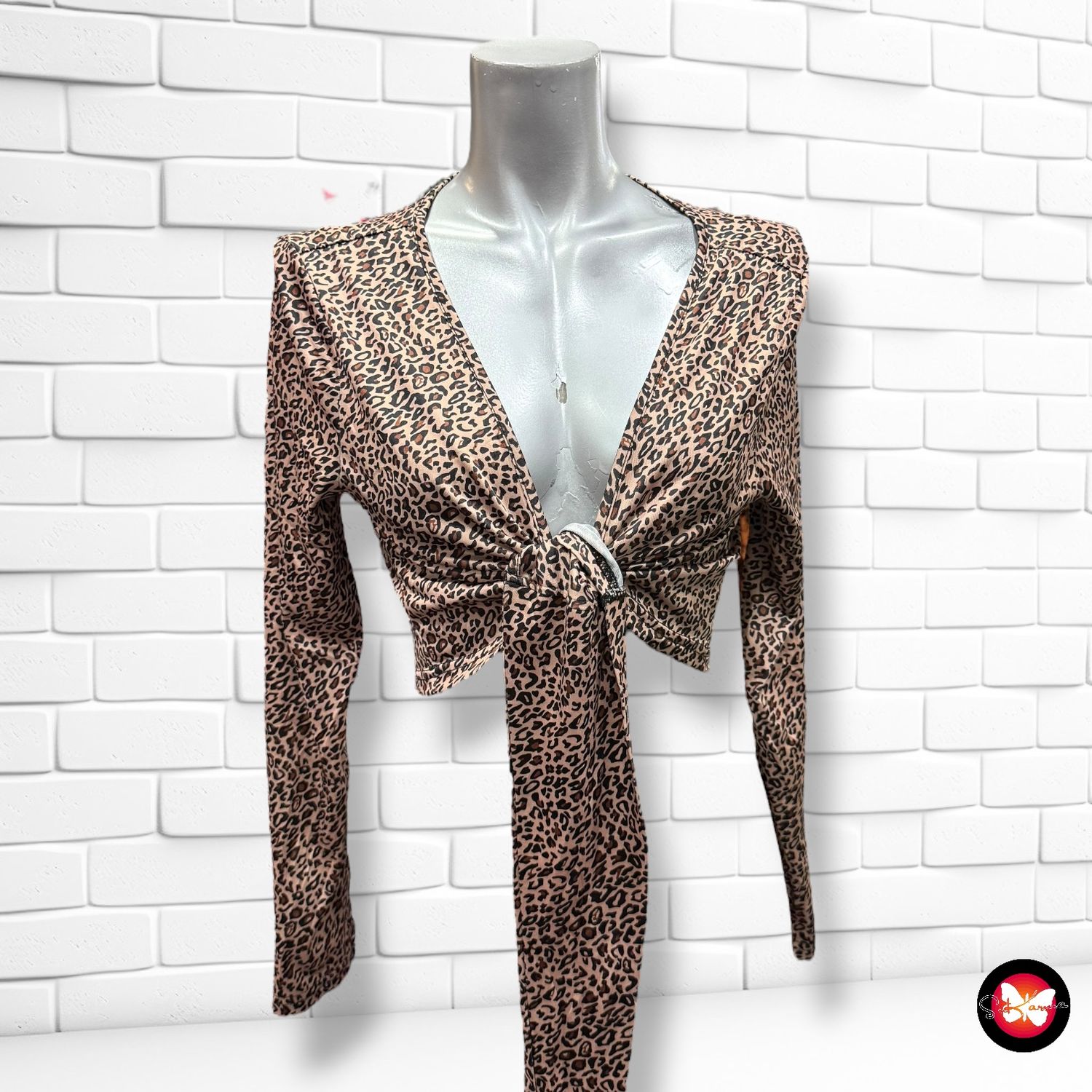 Chaqueta torera de leopardo Talla Única