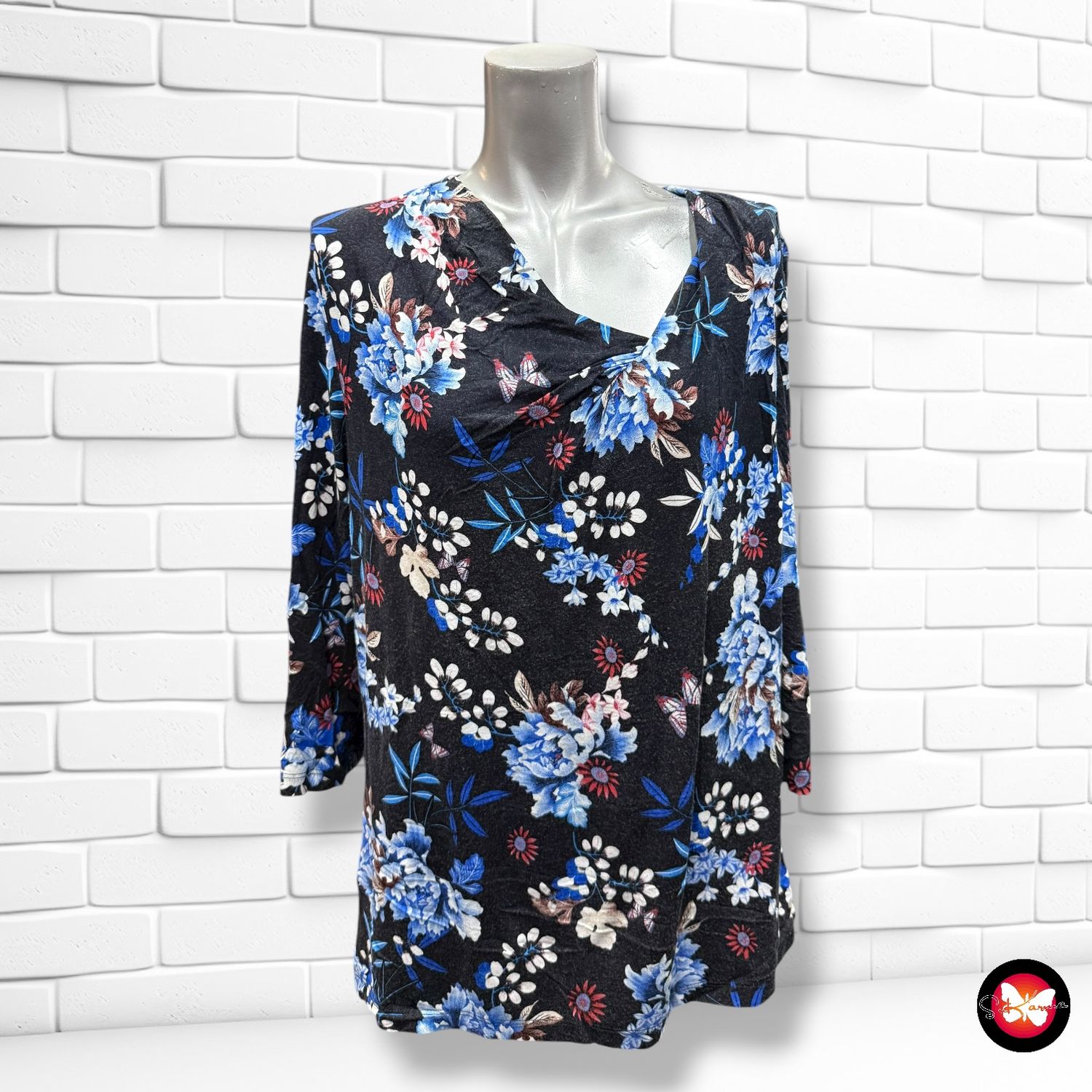 Camiseta de media manga estampado flores TAIFUN Talla L/XL
