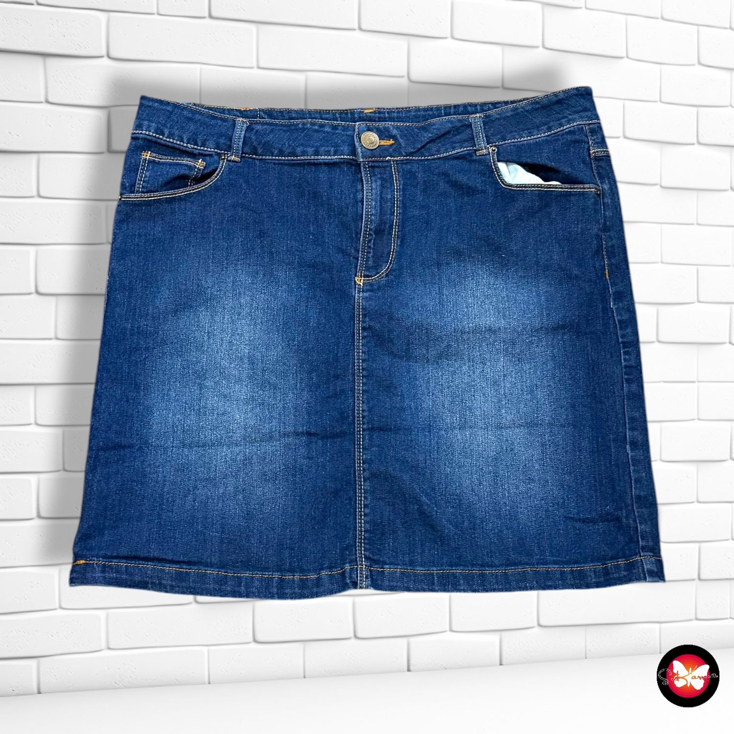 Falda vaquera básica KIABI Talla 44 (grande)