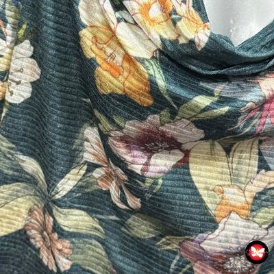Jersey de manga larga estampado con escote drapeado GERRY WEBER Talla 46