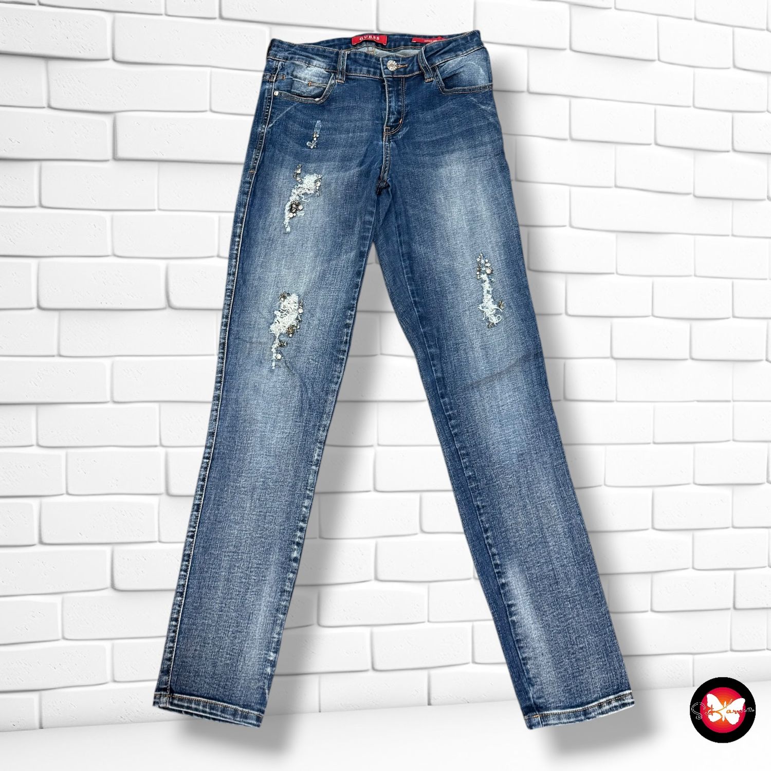 Pantalón vaquero con pedrería GUESS Talla M