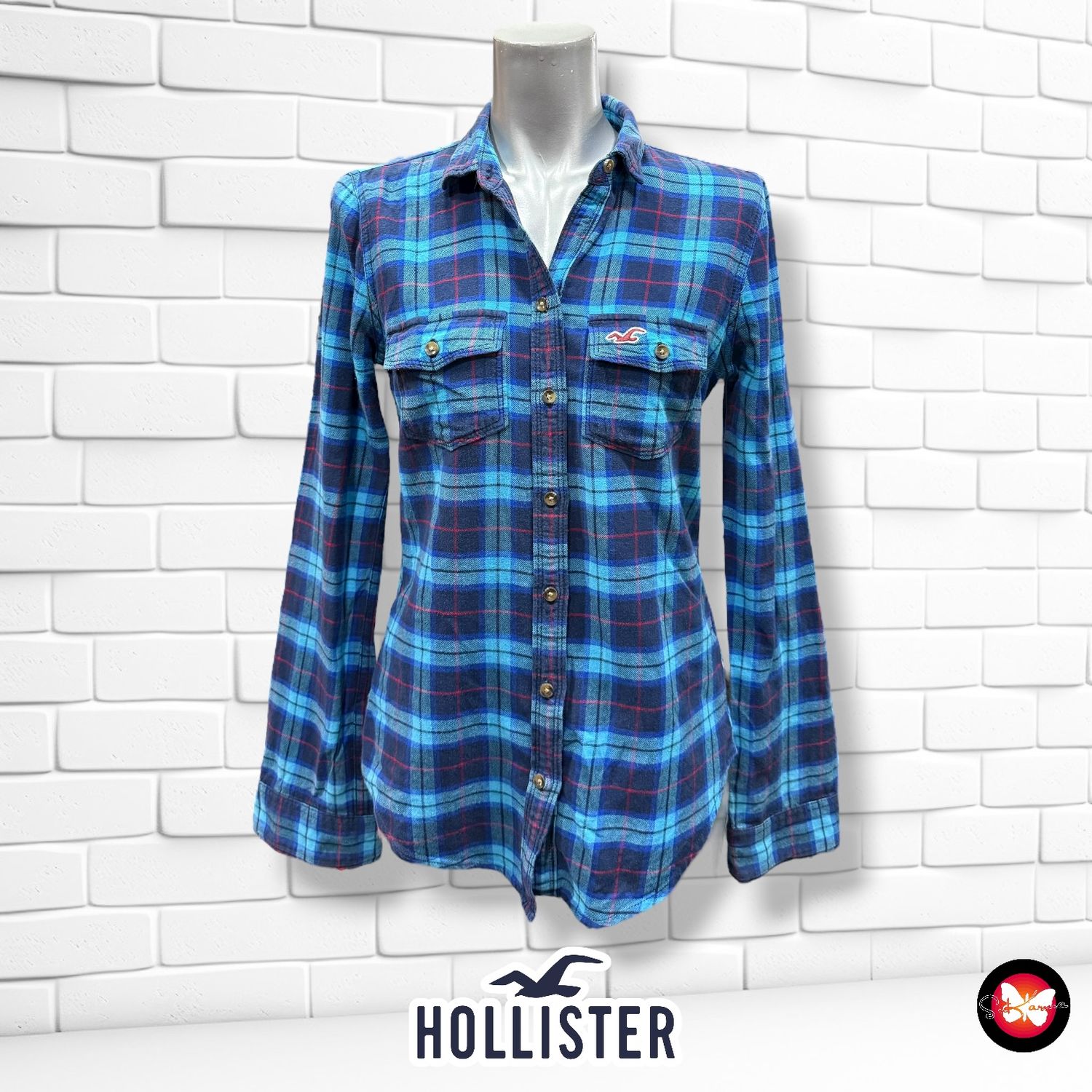 **HOY** Camisa de cuadros HOLLISTER Talla XS