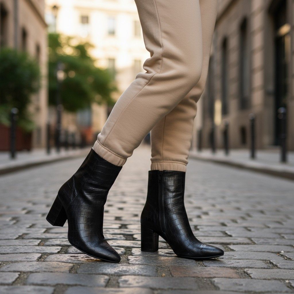 **HOY** Botines efecto serpiente H&amp;M T38