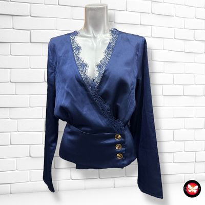 Blusa cruzada con encaje MISSGUIDED Talla 34 (grande)