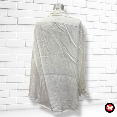 Camisa de manga larga oversized de lino H&amp;M Talla M