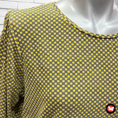Blusa de manga larga de cuadritos SANNE Talla L
